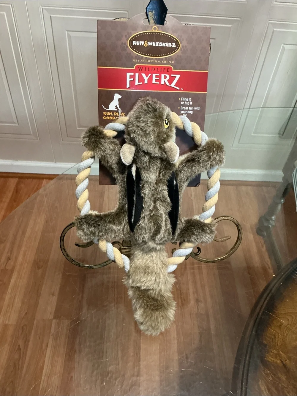 Brand New Interactive Ruff & Whiskerz Flyerz Chipmunk 12”Dog Toy With Squeaker